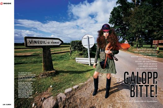 [Fashion Editorial] Glamour Germany : Polo, Galopp, Bitte !