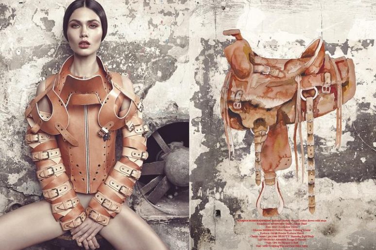 [Fashion Editorial] Horse Magazine : enlassée par le cuir