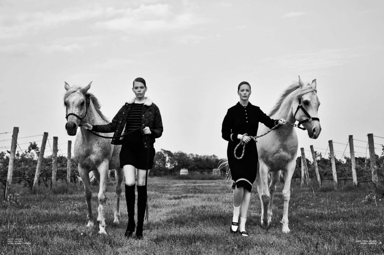 [Fashion Editorial] Black & White horses for Amazing Magazine